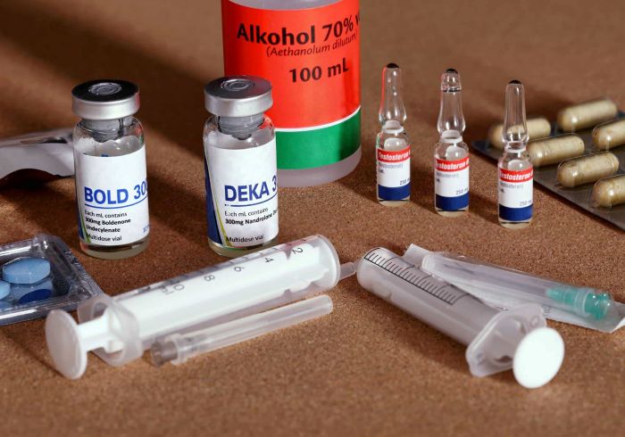 Medication vials and syringes